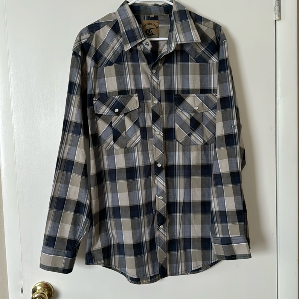Pearl snap button-up